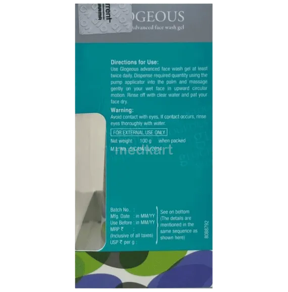 glogeous facewash 100 gm